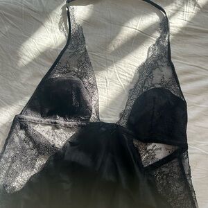 Victoria's Secret Black Lace Slip